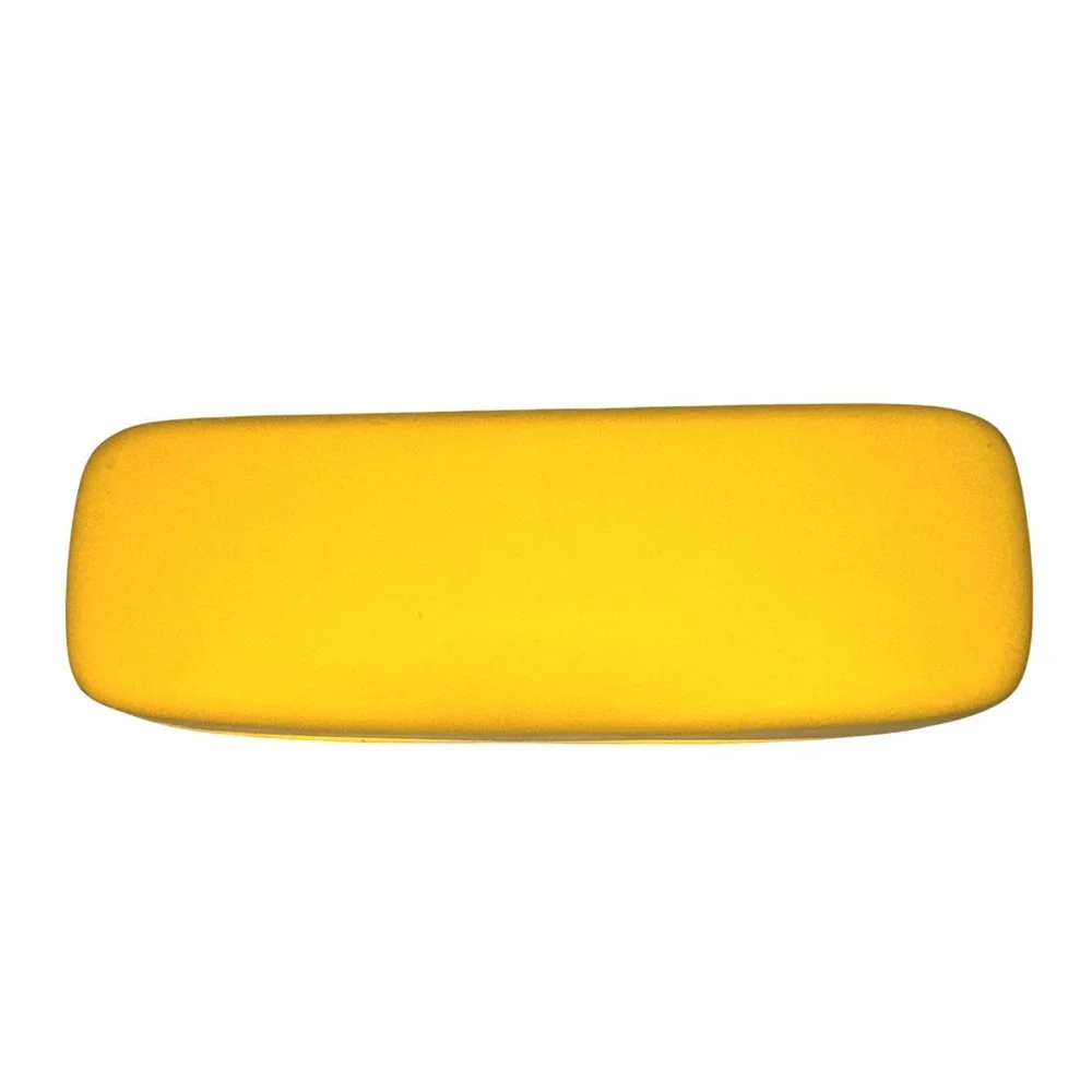 Ray-Ban Yellow Hard Eyeglass Sunglasses Case Red Felt Interior Clamshell